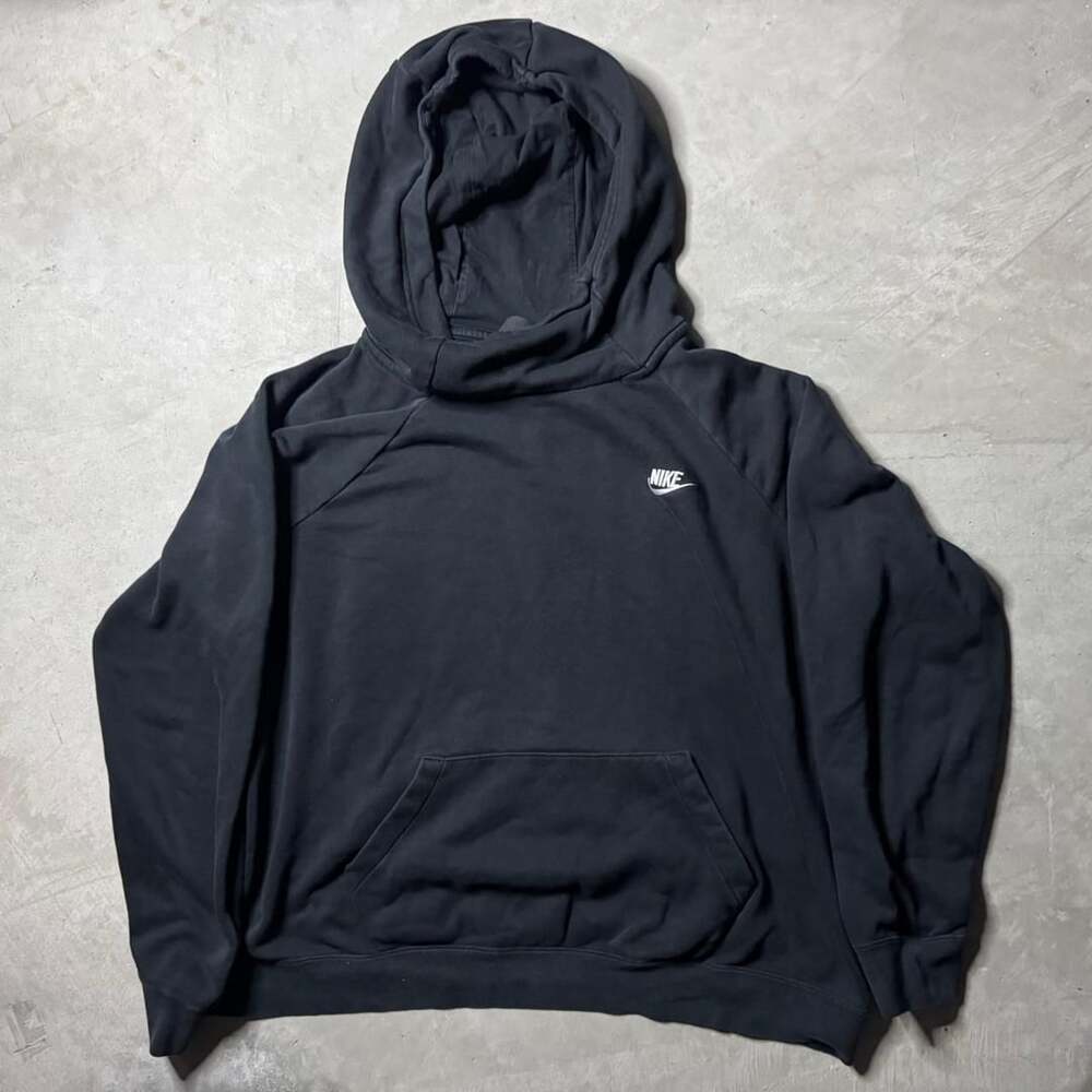 Nike Hoodie Sweatshirt Size XL Black White Logo Pullover
